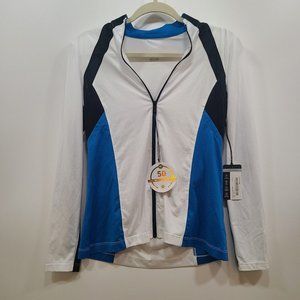 NWT TAIL WHITE LABEL Activewear Mock Neck Stretch Full Zip 50SPF Womens SM